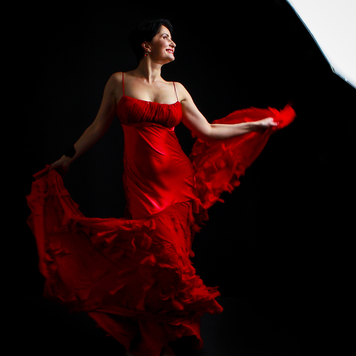 Sexy Red Dress Photoshoot - Julia Juliati - I'm Taking You With Me